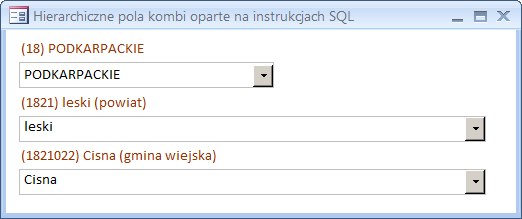 Formularz SQL